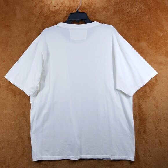 CP COMPANY Shirt Mens XXL Ivory Pullover Crew Short Sleeve Pocket Logo Tee $185 - Picture 6 of 10